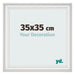 Cornice 35x35cm Bianco Spazzato MDF Lazio Davanti Dimensione | Yourdecoration.it