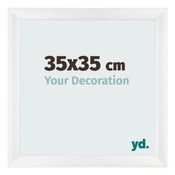 Cornice 35x35cm Bianco Vintage MDF Pisa Davanti Dimensione | Yourdecoration.it