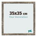 Cornice 35x35cm Blu Oro Fondente MDF Bologna Davanti Dimensione | Yourdecoration.it
