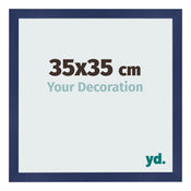 Cornice 35x35cm Blu Scuro Spazzato MDF Bologna Davanti Dimensione | Yourdecoration.it