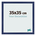 Cornice 35x35cm Blu Scuro Spazzato MDF Bologna Davanti Dimensione | Yourdecoration.it