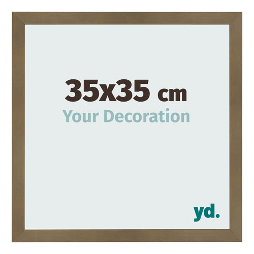 Cornice 35x35cm Bronzo Decorativo MDF Bologna Davanti Dimensione | Yourdecoration.it