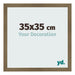 Cornice 35x35cm Bronzo Decorativo MDF Bologna Davanti Dimensione | Yourdecoration.it