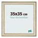 Cornice 35x35cm Lucentezza Metallica MDF Lazio Davanti Dimensione | Yourdecoration.it