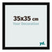 Cornice 35x35cm Nero Lucente MDF Bologna Davanti Dimensione | Yourdecoration.it