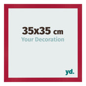 Cornice 35x35cm Rosso MDF Bologna Davanti Dimensione | Yourdecoration.it