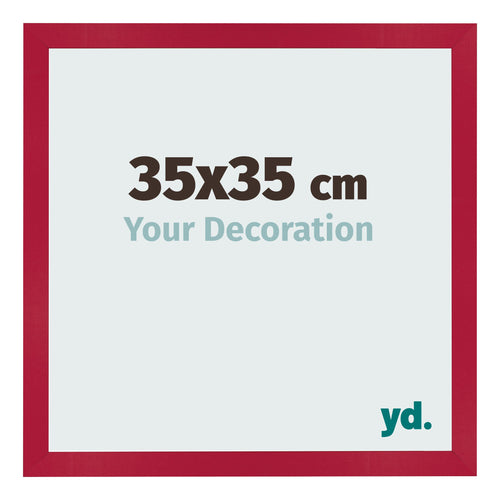 Cornice 35x35cm Rosso MDF Bologna Davanti Dimensione | Yourdecoration.it