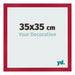 Cornice 35x35cm Rosso MDF Bologna Davanti Dimensione | Yourdecoration.it