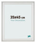 Cornice 35x45cm Bianco Spazzato MDF Lazio Davanti Dimensione | Yourdecoration.it