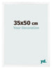 Cornice 35x50 cm Bianco Opaco MDF Bologna Davanti Dimensione | Yourdecoration.it