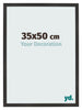 Cornice 35x50 cm Nero Opaco MDF Bologna Davanti Dimensione | Yourdecoration.it