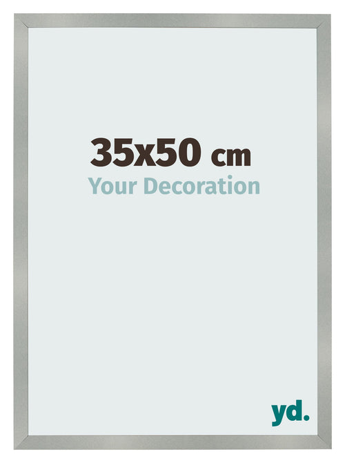 Cornice 35x50cm Alluminio Spazzolato MDF Bologna Davanti Dimensione | Yourdecoration.it