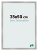 Cornice 35x50cm Alluminio Spazzolato MDF Bologna Davanti Dimensione | Yourdecoration.it
