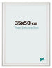 Cornice 35x50cm Bianco Spazzato MDF Lazio Davanti Dimensione | Yourdecoration.it