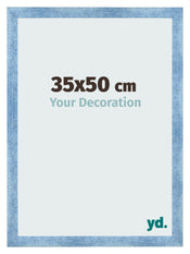 Cornice 35x50cm Blu Acceso Spazzato MDF Pisa Davanti Dimensione | Yourdecoration.it