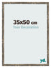 Cornice 35x50cm Blu Oro Fondente MDF Bologna Davanti Dimensione | Yourdecoration.it