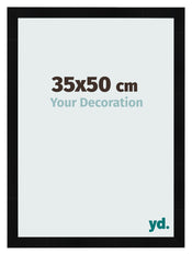 Cornice 35x50cm Nero Argento Lucido MDF Pisa Davanti Dimensione | Yourdecoration.it