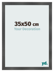 Cornice 35x50cm Nero Argento Lucido MDF Pisa Davanti Dimensione | Yourdecoration.it