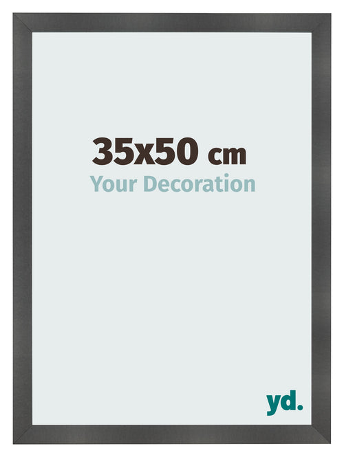Cornice 35x50cm Nero Argento Lucido MDF Pisa Davanti Dimensione | Yourdecoration.it