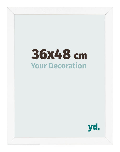 Cornice 36x48 cm Bianco Opaco MDF Bologna Davanti Dimensione | Yourdecoration.it