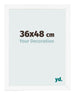 Cornice 36x48 cm Bianco Opaco MDF Bologna Davanti Dimensione | Yourdecoration.it