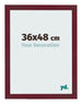 Cornice 36x48 cm Vino Rosso Spazzato MDF Bologna Davanti Dimensione | Yourdecoration.it