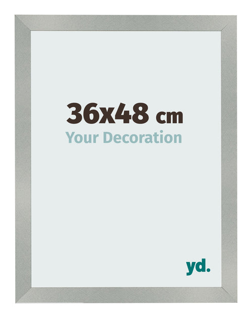 Cornice 36x48cm Alluminio Spazzolato MDF Bologna Davanti Dimensione | Yourdecoration.it