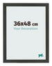Cornice 36x48cm Antracite MDF Bologna Davanti Dimensione | Yourdecoration.it