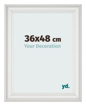 Cornice 36x48cm Bianco Spazzato MDF Lazio Davanti Dimensione | Yourdecoration.it