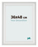 Cornice 36x48cm Bianco Spazzato MDF Lazio Davanti Dimensione | Yourdecoration.it