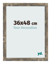 Cornice 36x48cm Blu Oro Fondente MDF Bologna Davanti Dimensione | Yourdecoration.it