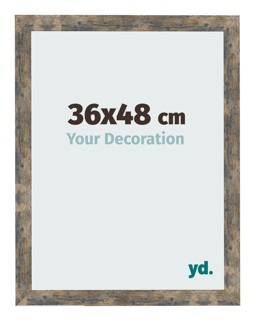 Cornice 36x48cm Blu Oro Fondente MDF Bologna Davanti Dimensione | Yourdecoration.it