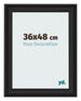 Cornice 36x48cm Grana Di Legno Nero MDF Lazio Davanti Dimensione | Yourdecoration.it