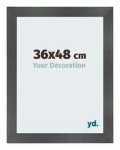 Cornice 36x48cm Nero Argento Lucido MDF Pisa Davanti Dimensione | Yourdecoration.it