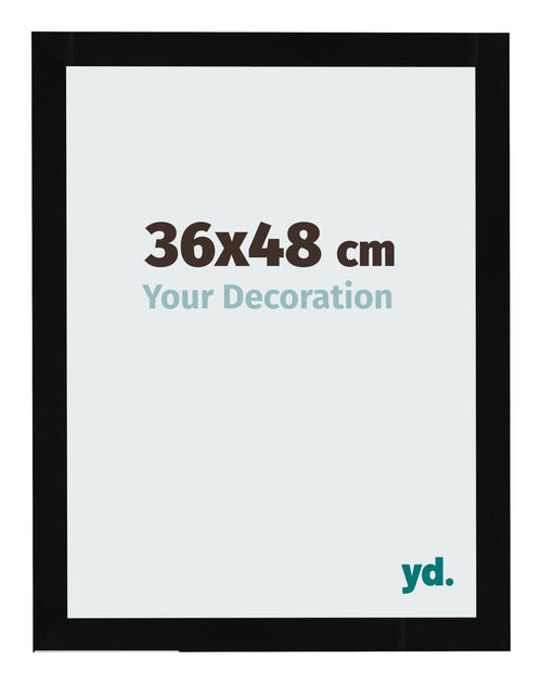 Cornice 36x48cm Nero Lucente MDF Bologna Davanti Dimensione | Yourdecoration.it