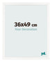 Cornice 36x49 cm Bianco Lucente MDF Bologna Davanti Dimensione | Yourdecoration.it
