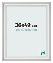 Cornice 36x49cm Bianco Spazzato MDF Lazio Davanti Dimensione | Yourdecoration.it