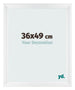 Cornice 36x49cm Bianco Vintage MDF Pisa Davanti Dimensione | Yourdecoration.it