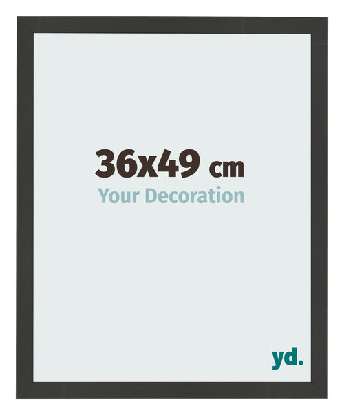 Cornice 36x49cm Grana Di Legno Nero MDF Bologna Davanti Dimensione | Yourdecoration.it