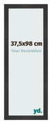 Cornice 37 5x98 cm Nero Opaco MDF Bologna Davanti Dimensione | Yourdecoration.it