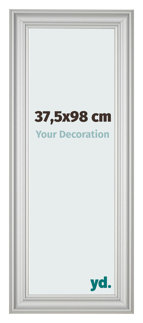 Cornice 37 5x98cm Argento Opaco MDF Lazio Davanti Dimensione | Yourdecoration.it