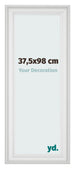 Cornice 37 5x98cm Bianco Spazzato MDF Lazio Davanti Dimensione | Yourdecoration.it