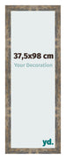 Cornice 37 5x98cm Blu Oro Fondente MDF Bologna Davanti Dimensione | Yourdecoration.it