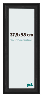 Cornice 37 5x98cm Grana Di Legno Nero MDF Lazio Davanti Dimensione | Yourdecoration.it