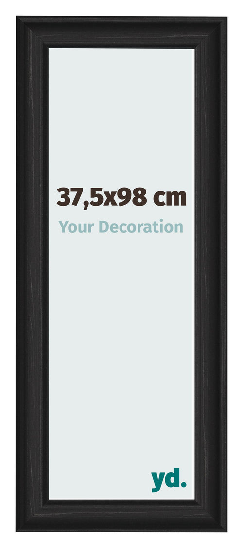 Cornice 37 5x98cm Grana Di Legno Nero MDF Lazio Davanti Dimensione | Yourdecoration.it