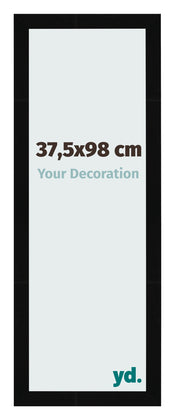 Cornice 37 5x98cm Nero Lucente MDF Bologna Davanti Dimensione | Yourdecoration.it