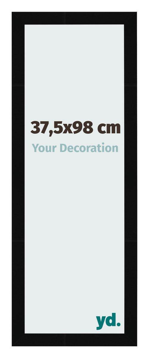 Cornice 37 5x98cm Nero Lucente MDF Bologna Davanti Dimensione | Yourdecoration.it