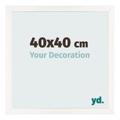 Cornice 40x40 cm Bianco Lucente MDF Bologna Davanti Dimensione | Yourdecoration.it