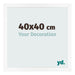 Cornice 40x40 cm Bianco Opaco MDF Bologna Davanti Dimensione | Yourdecoration.it