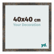 Cornice 40x40 cm Metallo Ossidato MDF Bologna Davanti Dimensione | Yourdecoration.it